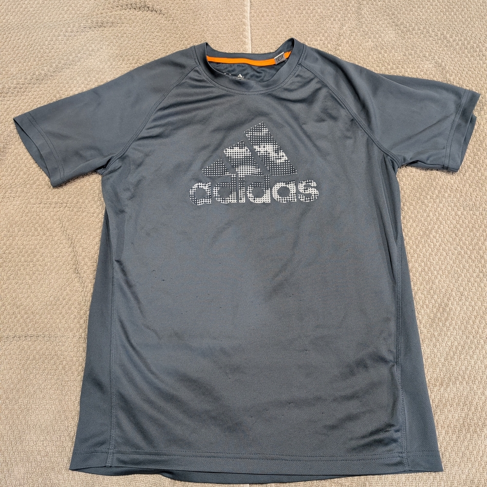 Adidas Gray Logo Performance Tee
